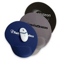 (1/4" Thick) Oval Mouse Pad with Gel Wrist Rest